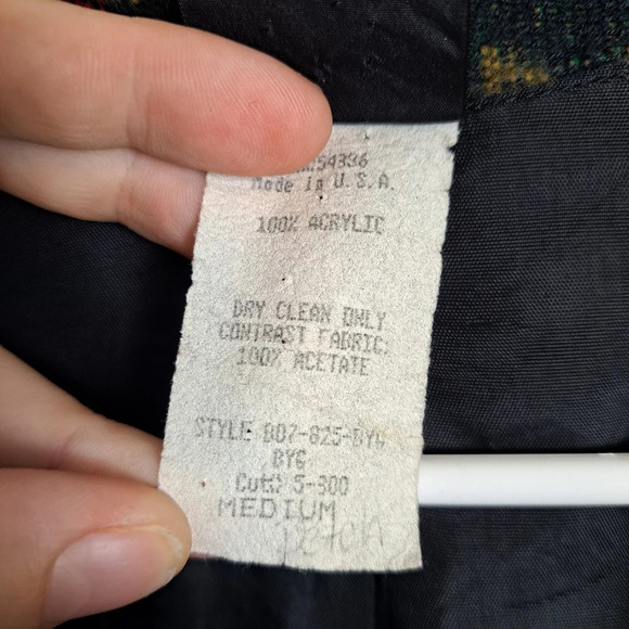 Judy Knapp Multicolor Aztec Southwestern Geometric Jacket Blazer Long Size M - Picture 4 of 8